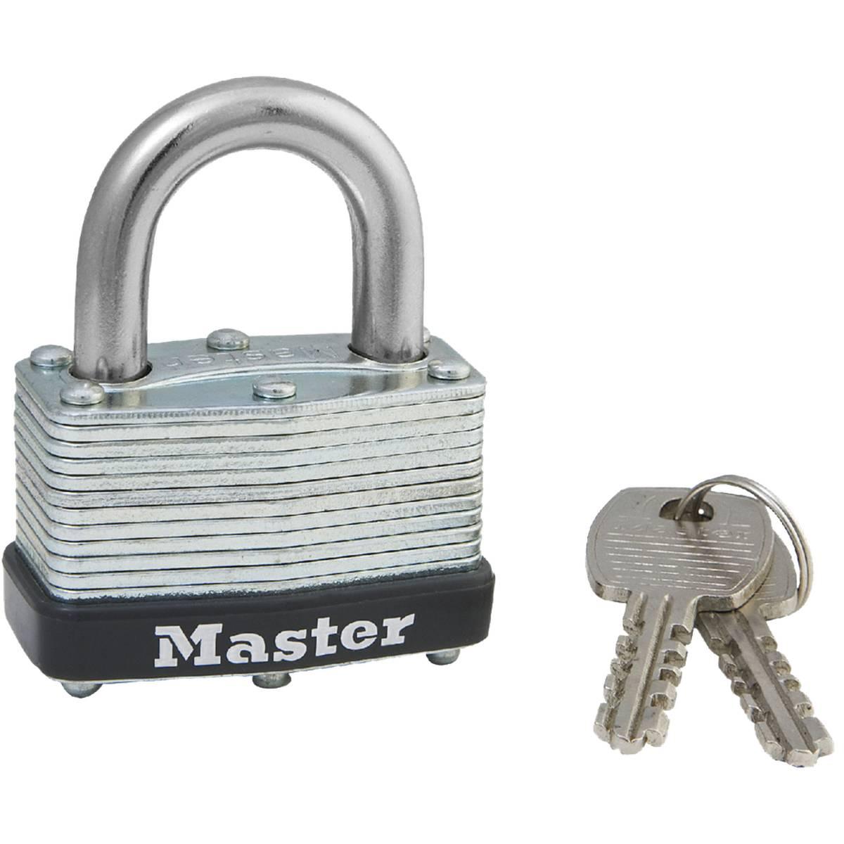 Master Lock 9/32" Shackle Laminated Steel Padlock 1-3/4" W