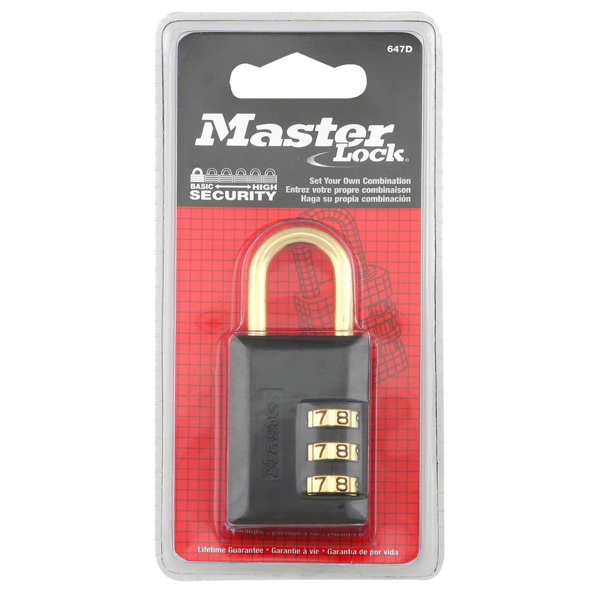 Master Lock Coded Padlock 3/16" Shackle