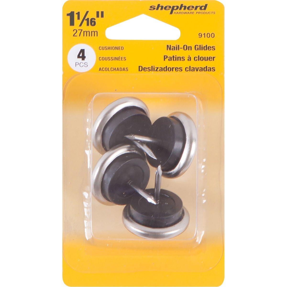 Shepherd Hardware Silver Nickel Furniture Glide 4-Pack