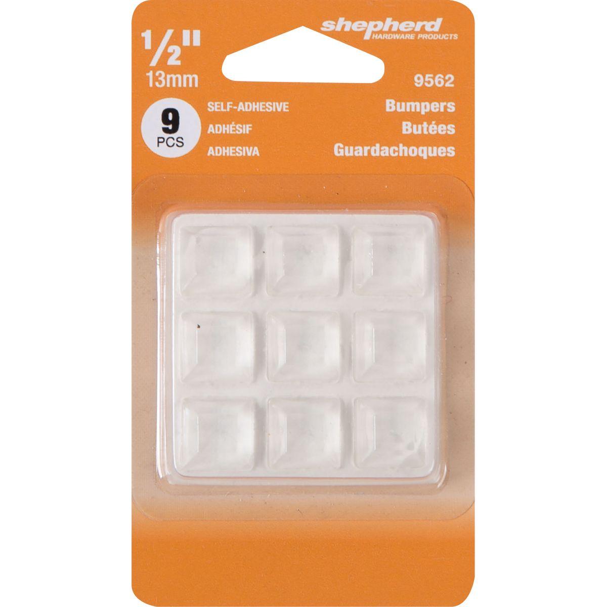 Shepherd Hardware Clear Vinyl Surface Guard Bumper Pad 1/2"