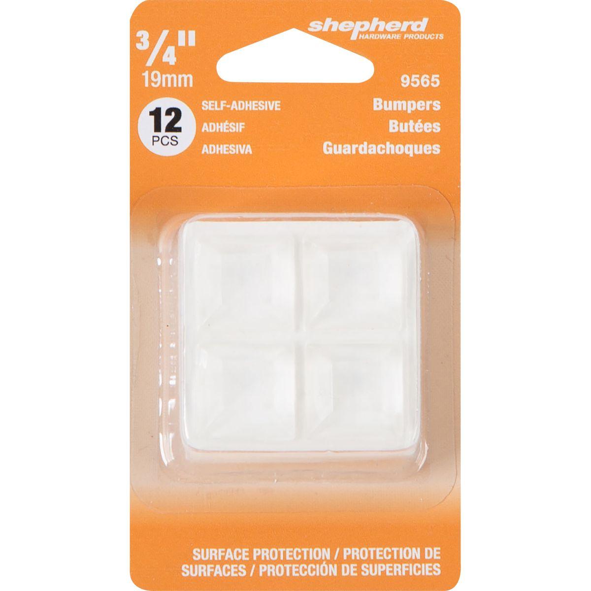 Shepherd Hardware Clear Vinyl Surface Guard Bumper Pad 3/4"