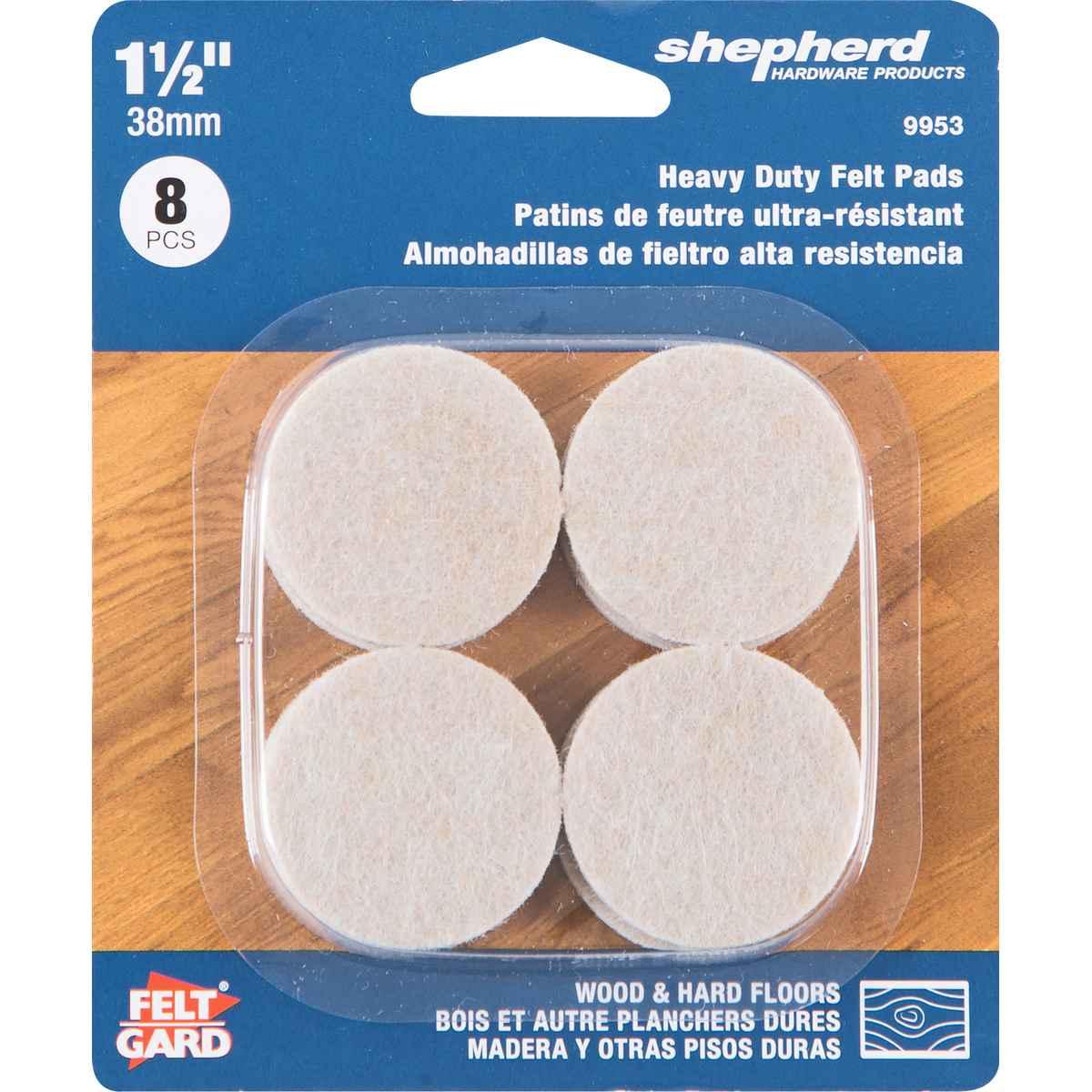 Shepherd Hardware Beige Felt Protective Pad Round 1-1/2"