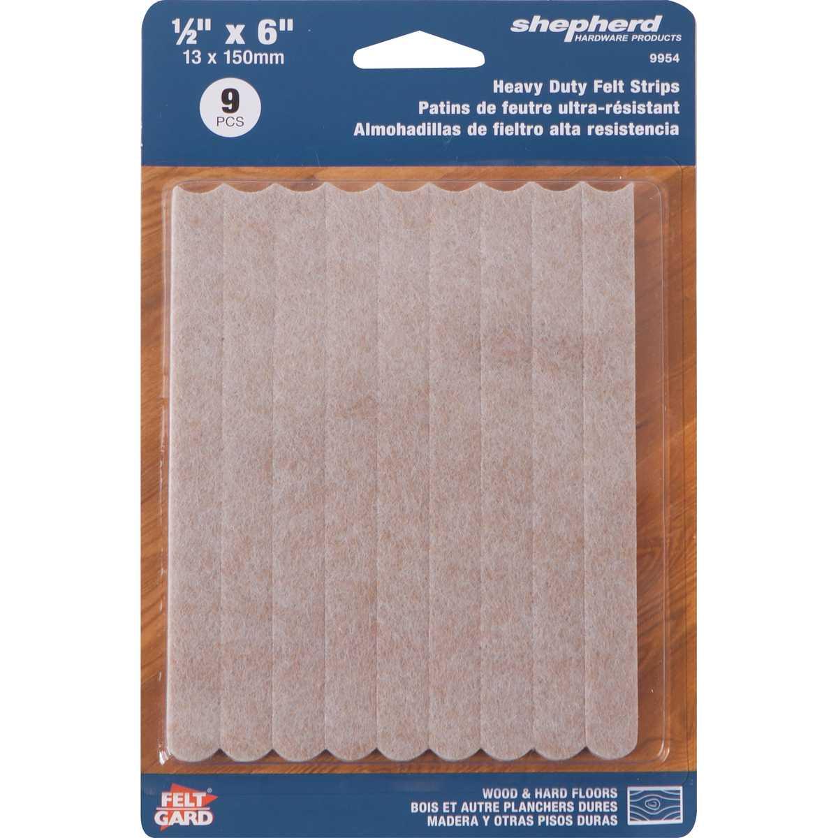 Shepherd Hardware Beige Felt Protective Strip 6"