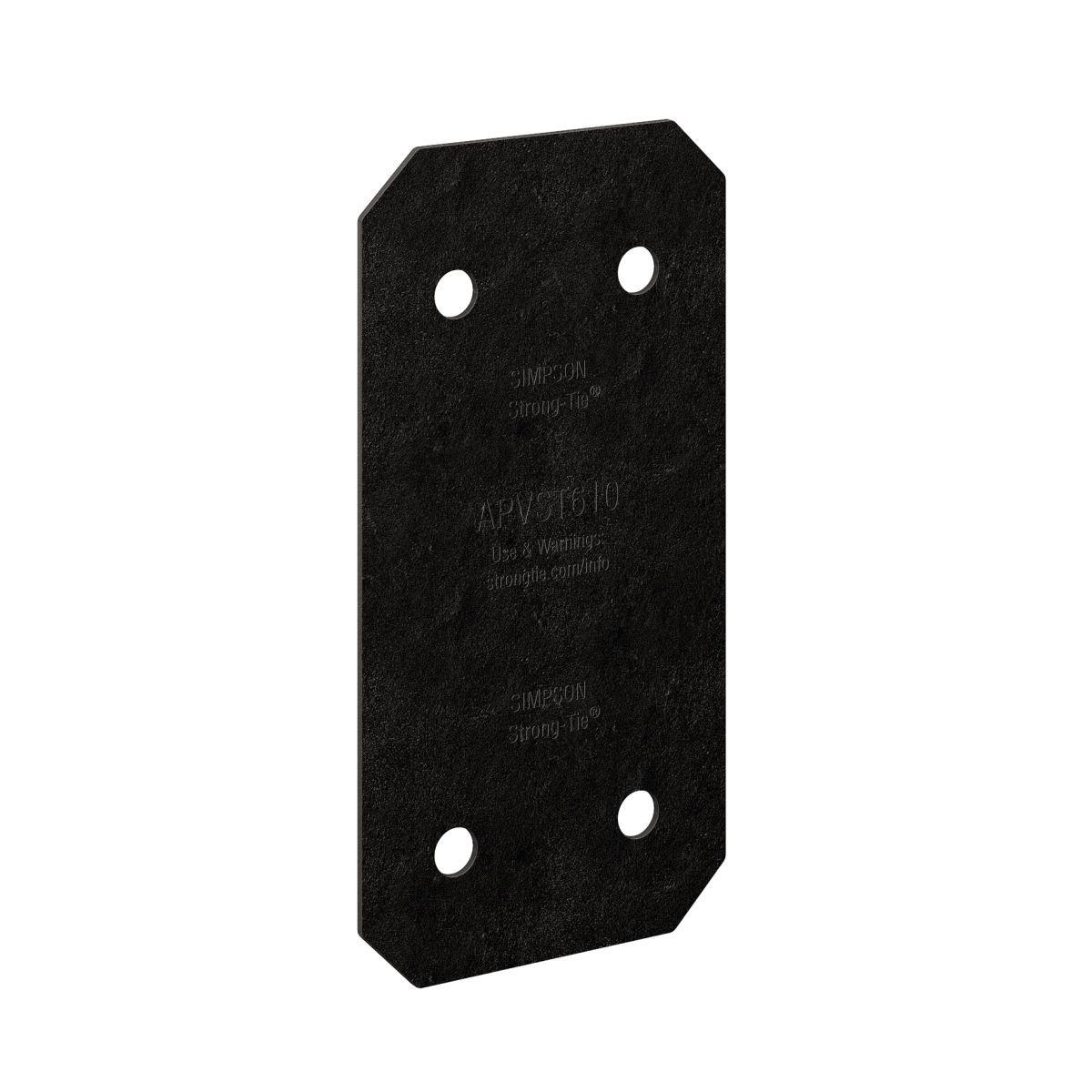 Outdoor Accents Avant Collection Decorative Flat Strap for 6x Lumber ZMAX Galvanized with Black Powder Coat