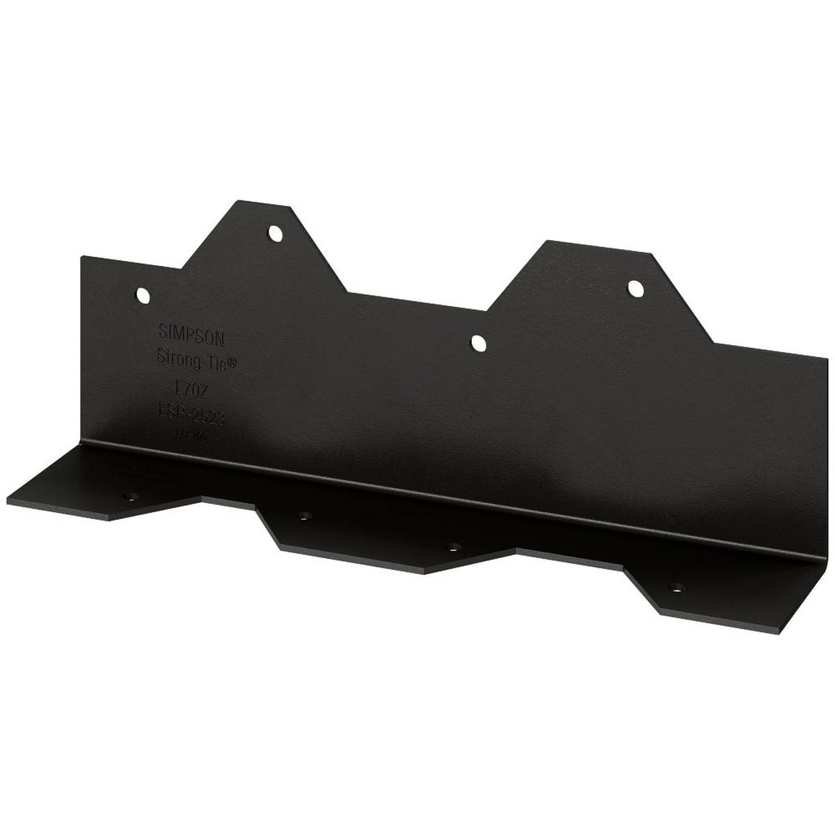 Outdoor Accents 7 in Reinforcing L Angle ZMAX Galvanized with Black Powder Coat