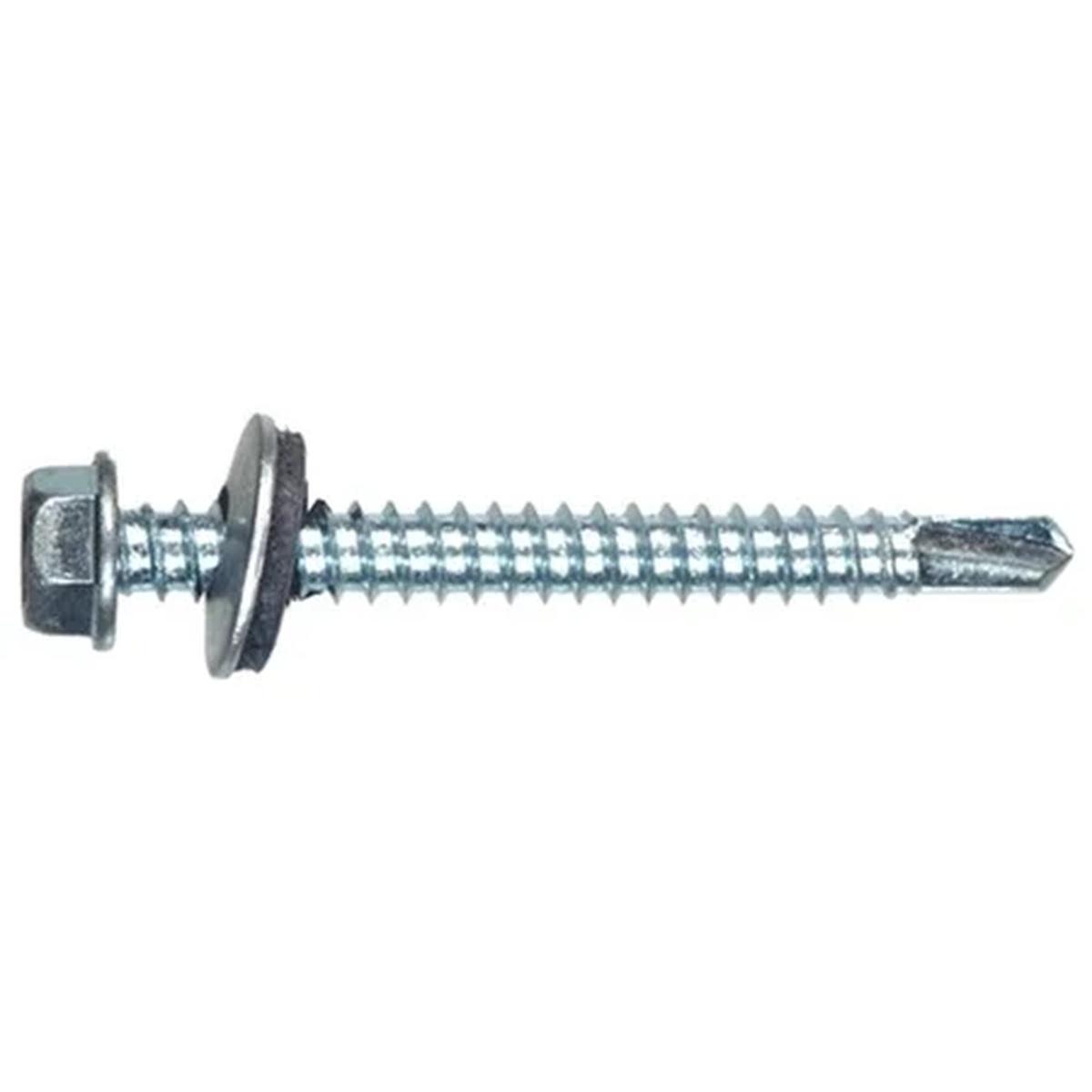 Hex Washer Head Self DrillingScrew  with Washer Zinc 1-1/2 1#