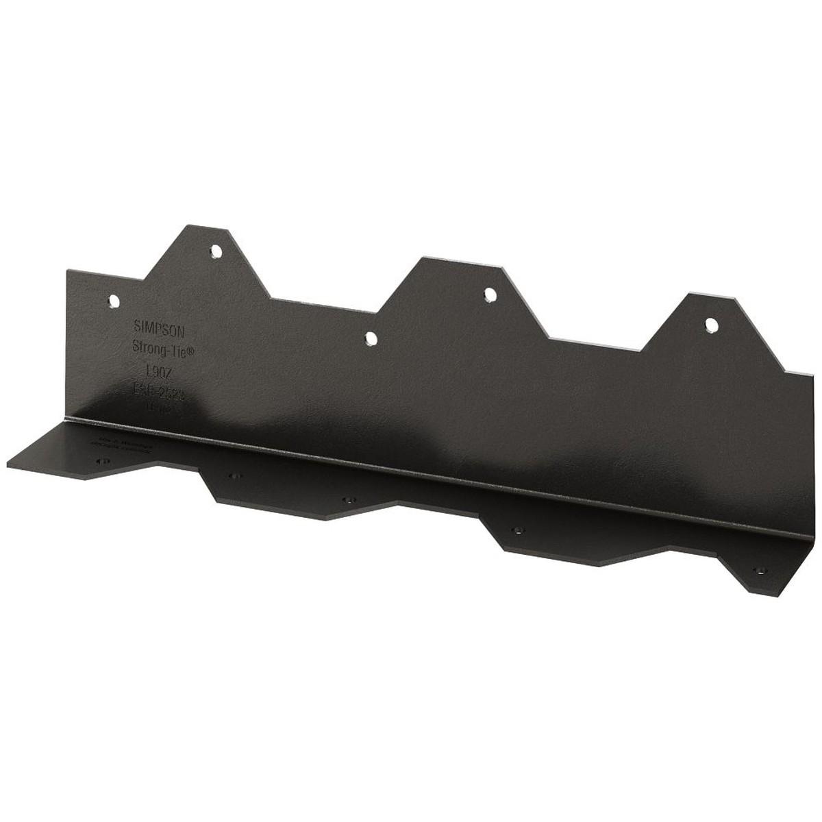 Outdoor Accents 9 in Reinforcing L Angle ZMAX Galvanized with Black Powder Coat
