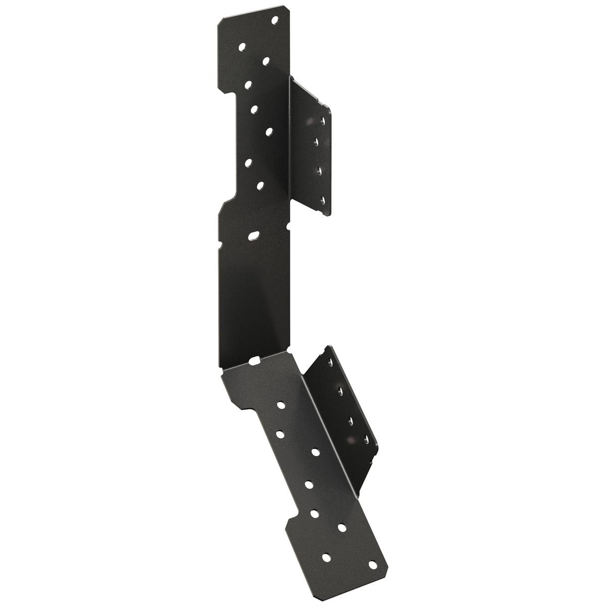 Outdoor Accents Adjustable Stair Stringer Connector ZMAX Galvanized with Black Powder Coat