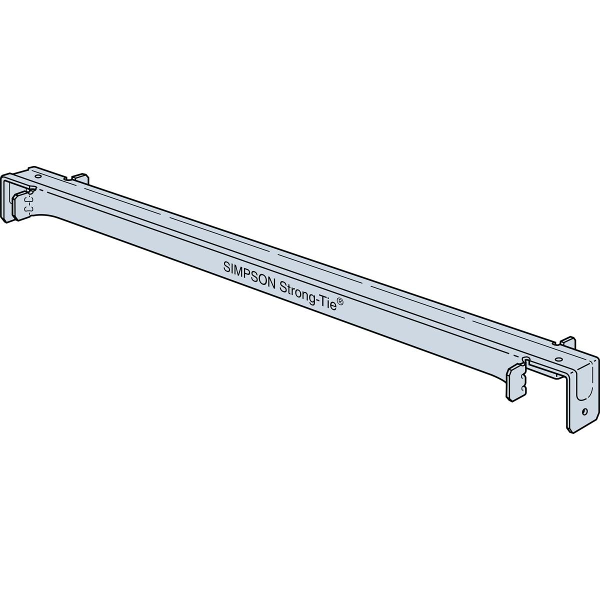 Simpson Strong-Tie TSBR TSBR2-24 Truss Spacer Restraint, 22 ga Gauge, Steel, Galvanized/Zinc Alt #1