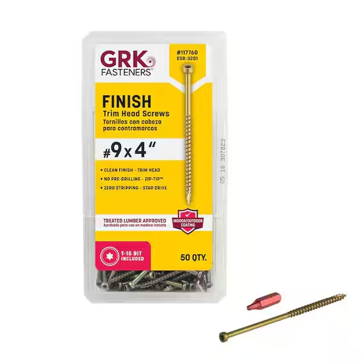 Yzp 9 X 4 Fin/Trim Screw