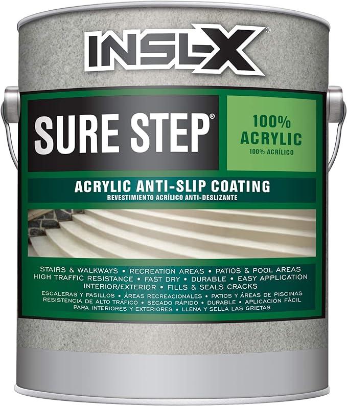 Insl-X Sure Step Acrylic Anti-Slip Paint Light Gray Pearl Gallon