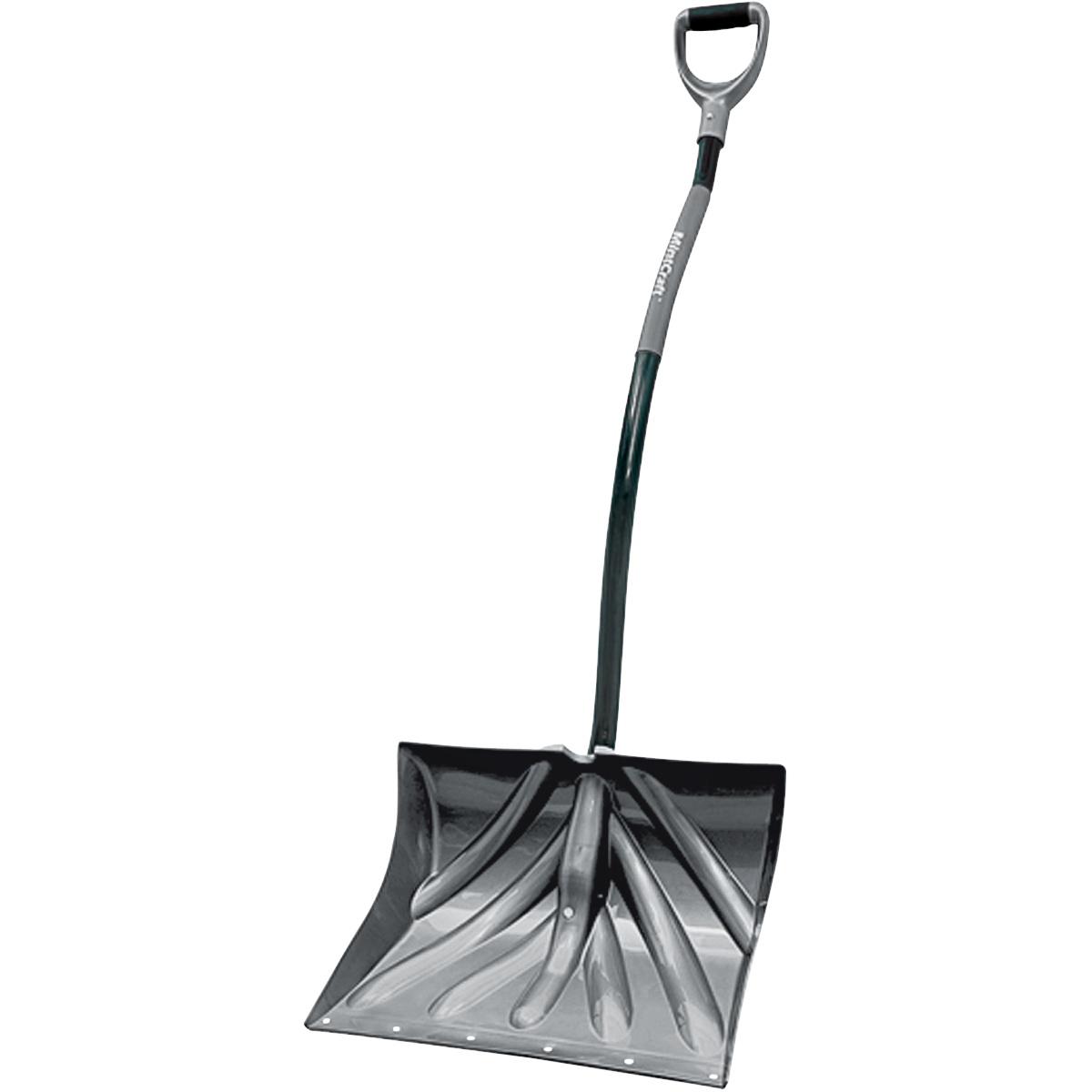 Vulcan 18-in Snow Shovel with Sleeve, Poly Combination Blade, Steel Handle