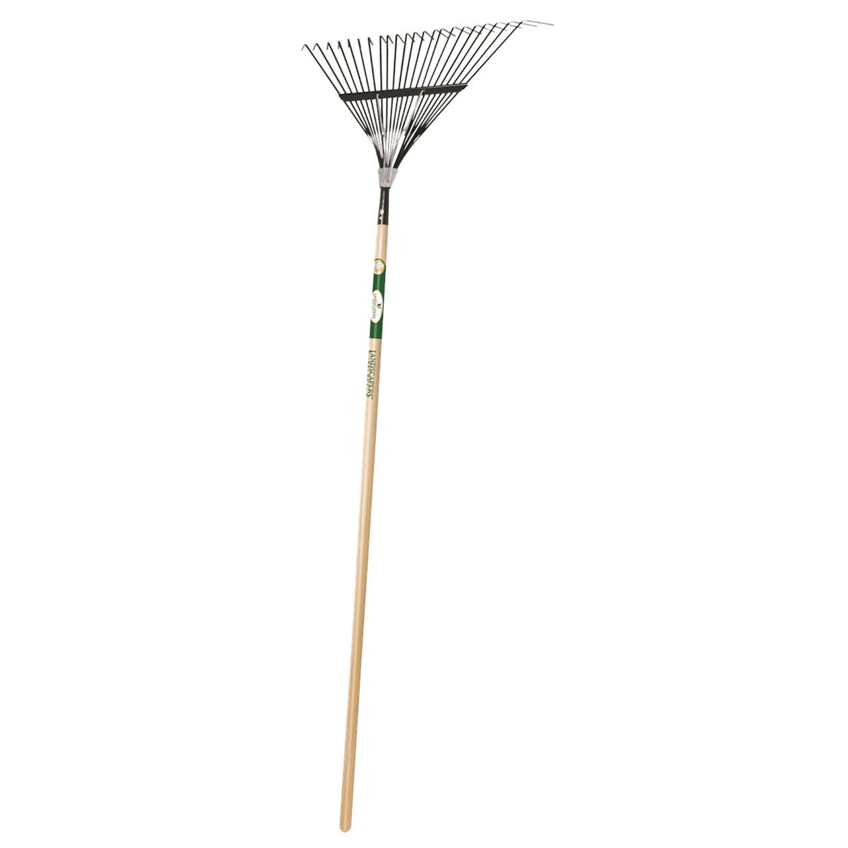 WOOD HANDLE LEAF RAKE