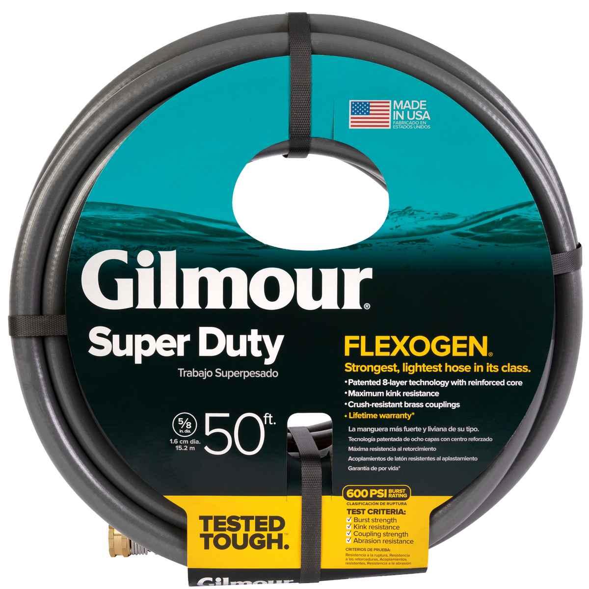 5/8" X 50' FLEXOGEN GARDEN HOSE