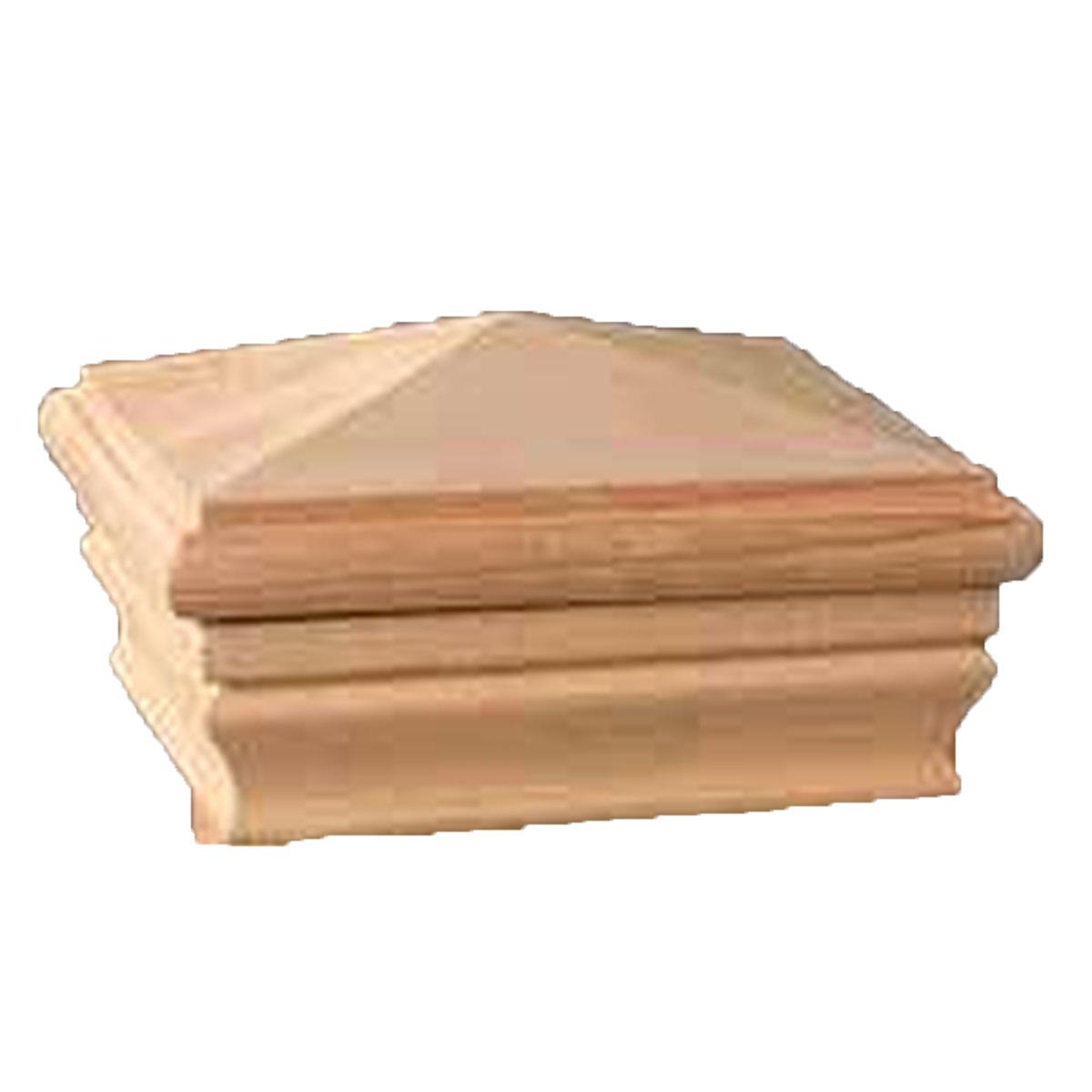 4-in x 4-in High Pyramid Treated Wood Pine Deck Post Cap
