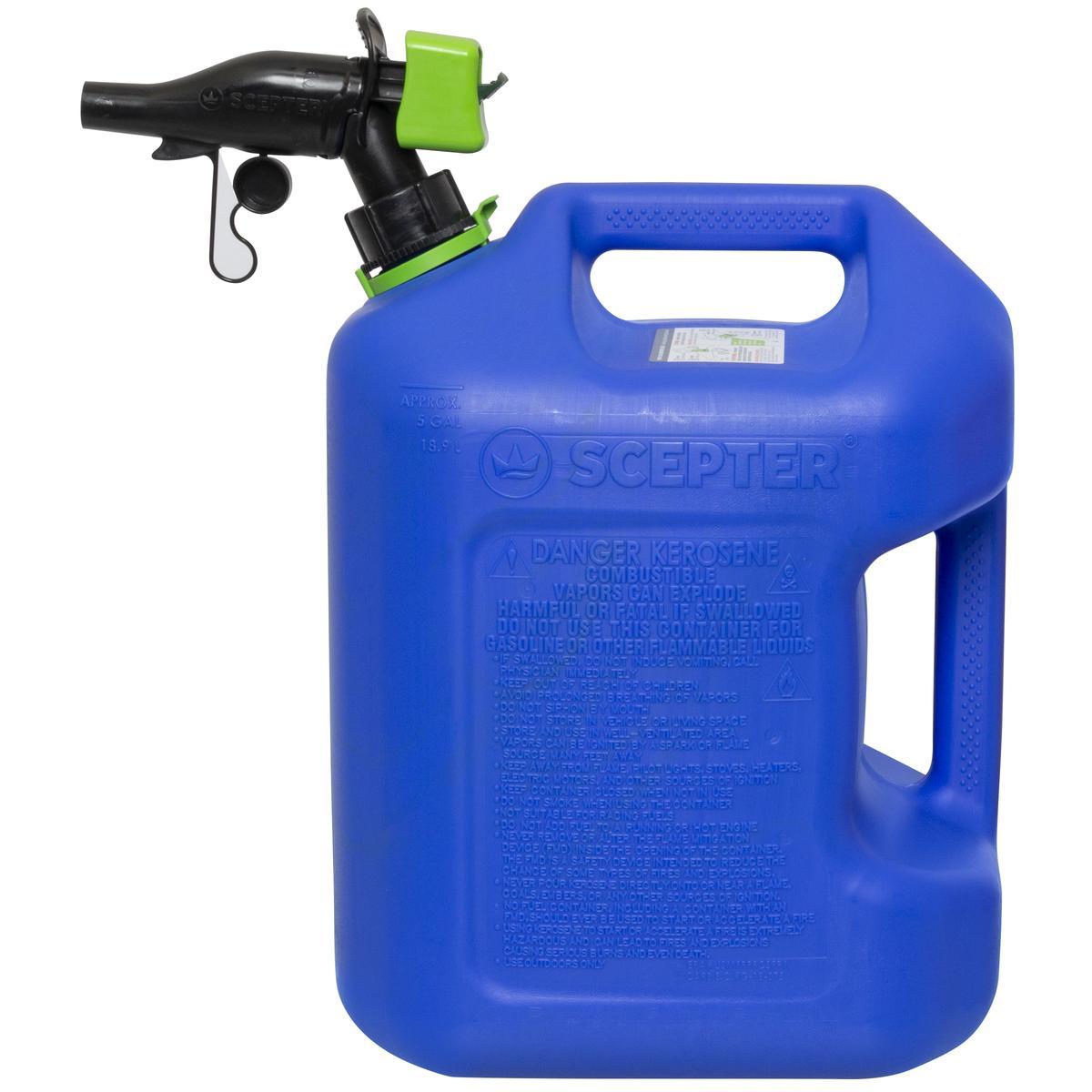 Scepter FSCK571 SmartControl Fuel Can with Rear Handle 5 Gallon Blue Alt #1