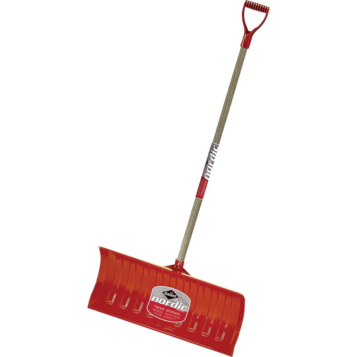 Garant Snow Pusher, 26 in W Polyethylene Blade, Wood Handle with D-Handle 46-1/4 in L