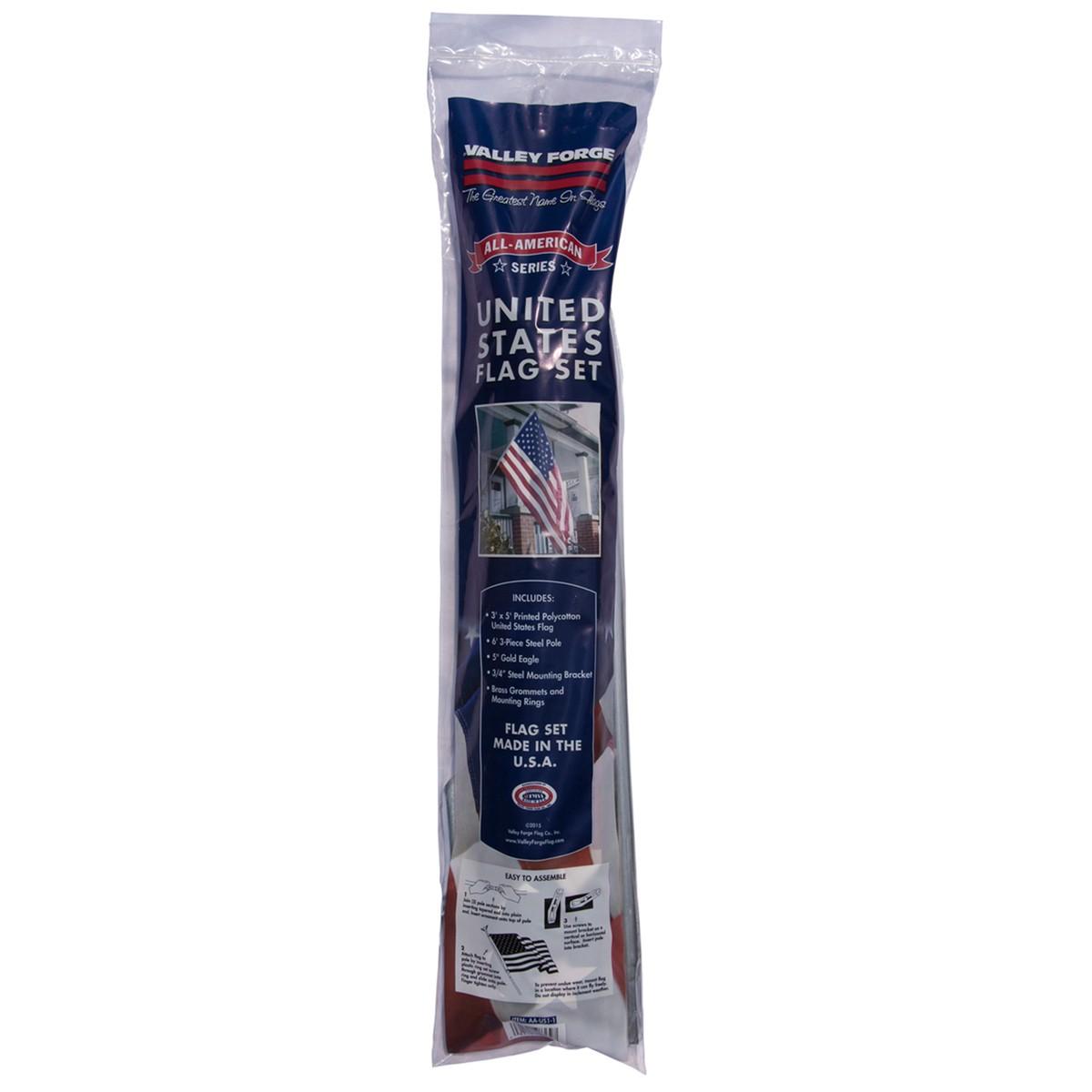 3' X 5' COTTON AMERICAN FLAG KIT