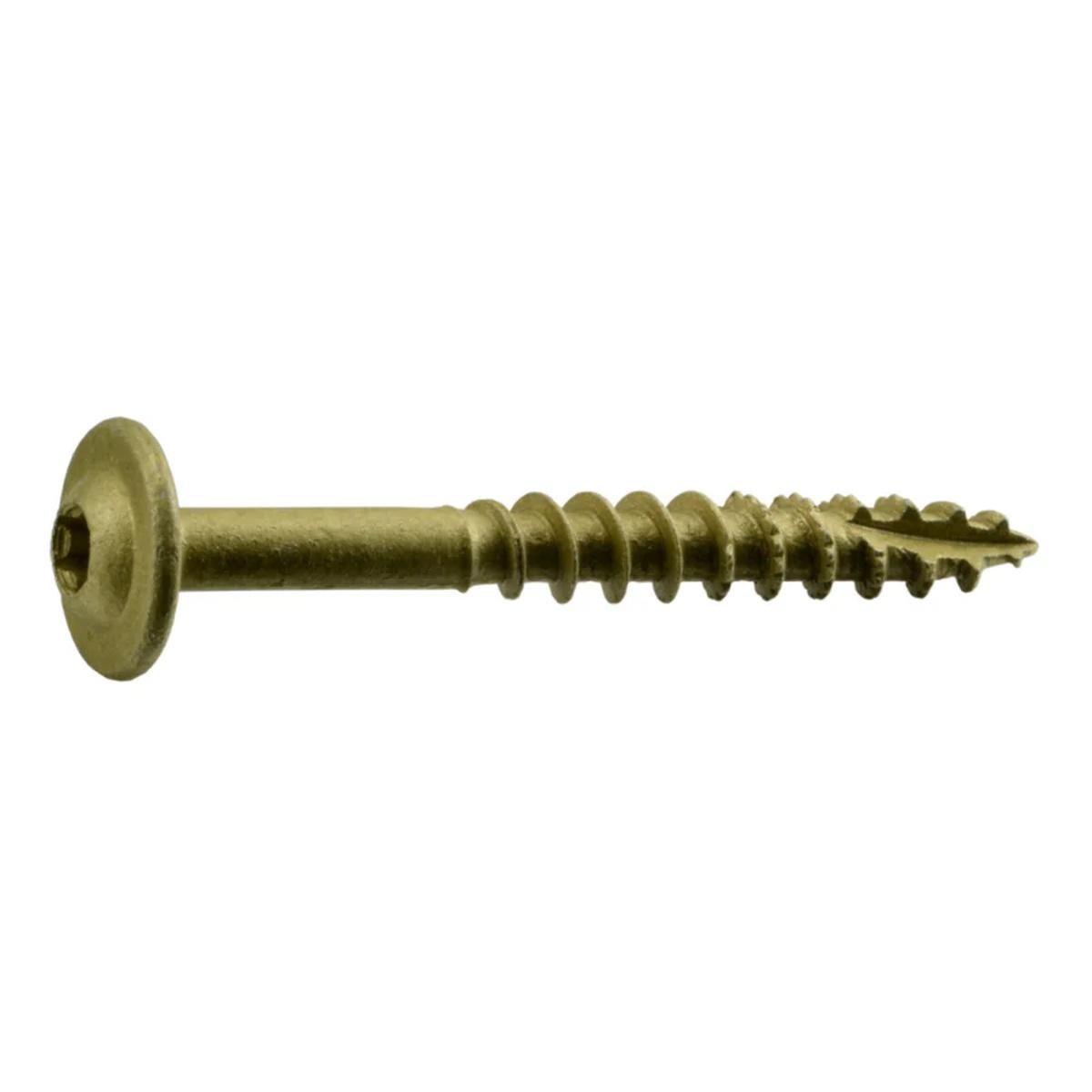 Star Drive Lag Screws, 5/16 in x 2-1/2 in, Tan, 50-Count Box