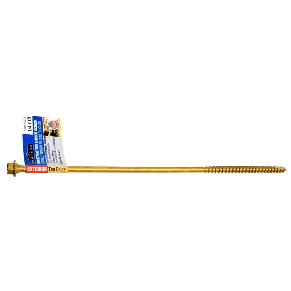1/4 x 10 in SaberDrive Hex Head Timber Construction Screws Tan XL1500 30-Pack