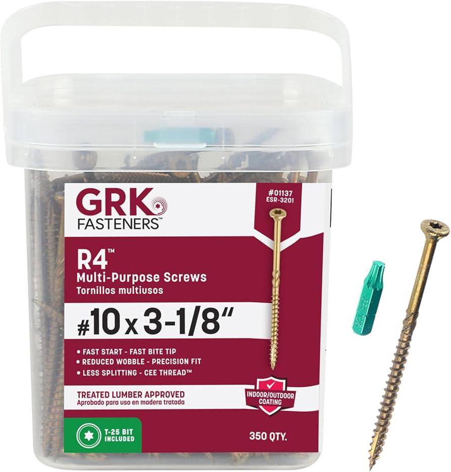 GRK R4 #10 x 3-1/8 in Star Drive Framing Screws Climatek 350PK
