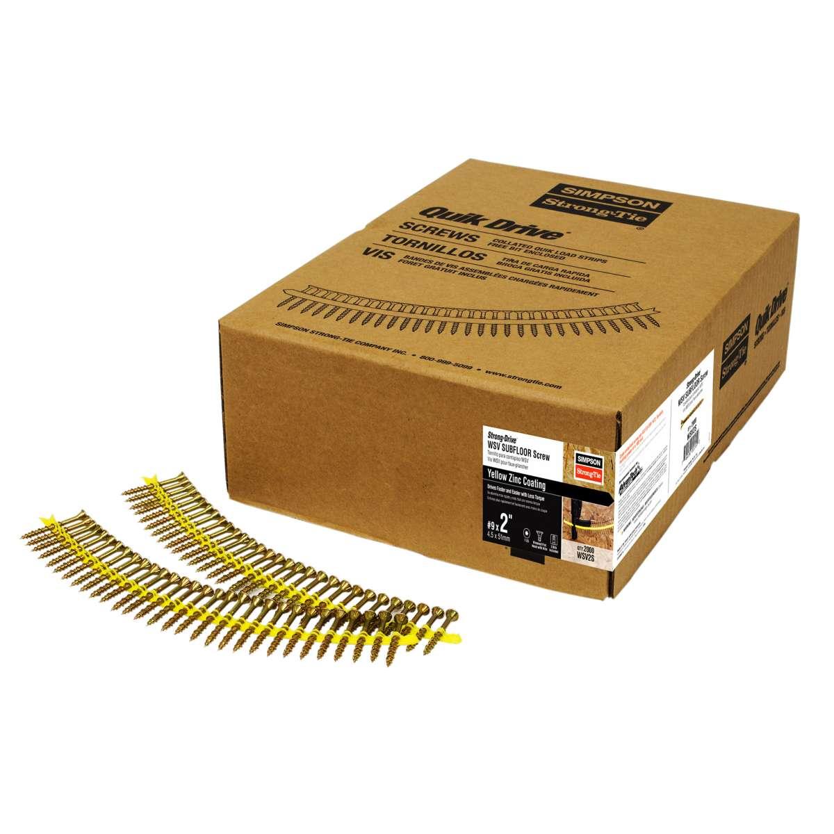 Quikdrive #9 x 2 in. Star Drive Rimmed Flat Head Collated Subfloor Screw 2000 pack