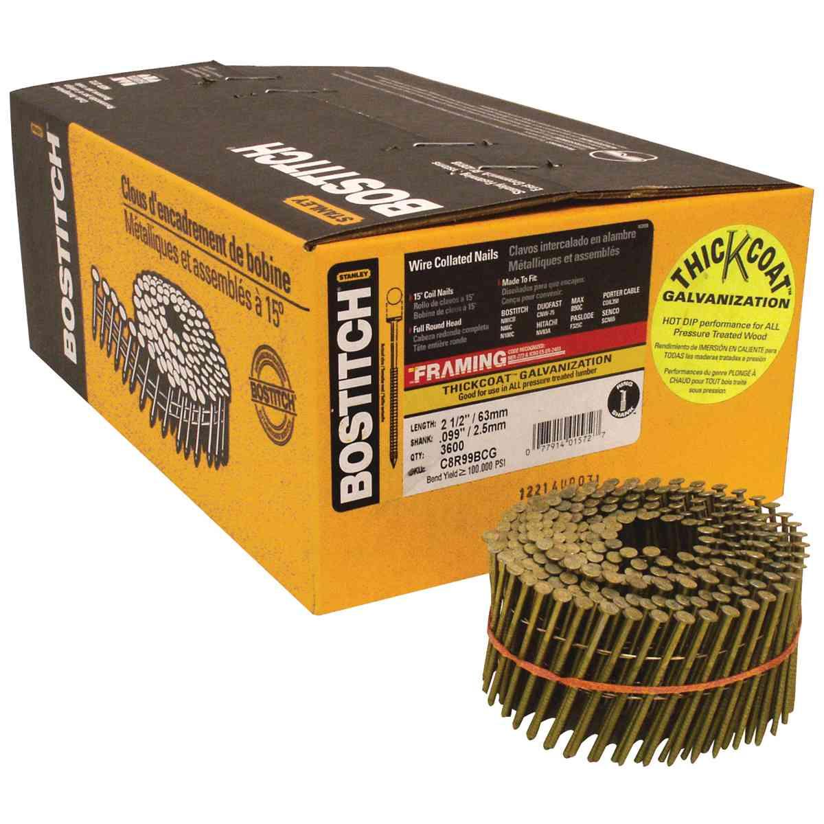 NAIL COIL 8D GLV RNG SH 2-1/2"