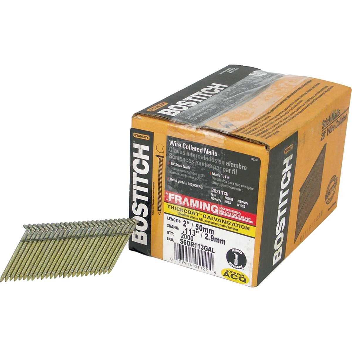 STICK NAIL 2" 6DR WW GALV