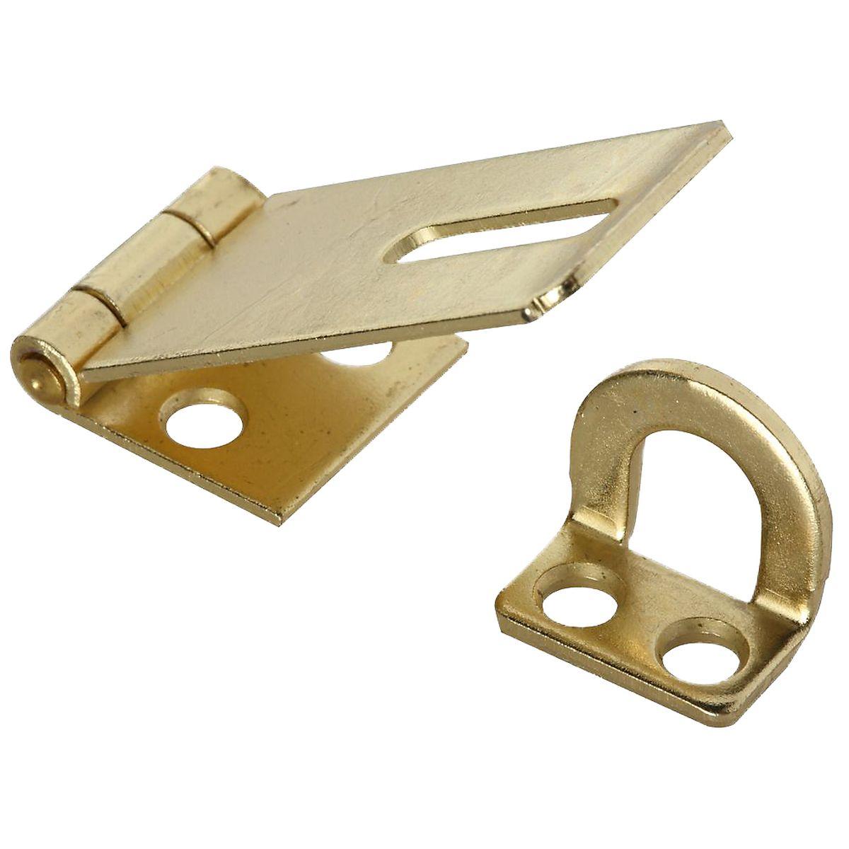 National Hardware V30 Series Steel Safety Hasp, 1-3/4" L x 3/4" W, Brass