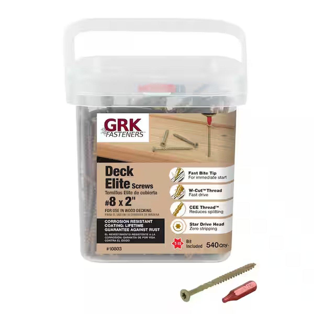 Grk  ScrewsDeck Elite 8X2 540Ct