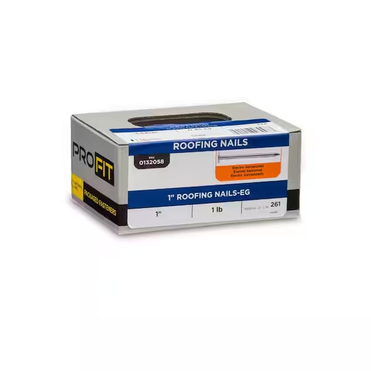 1-in 11 Gauge Electro Galvanized Roofing Nails 1-Lb Box Alt #1