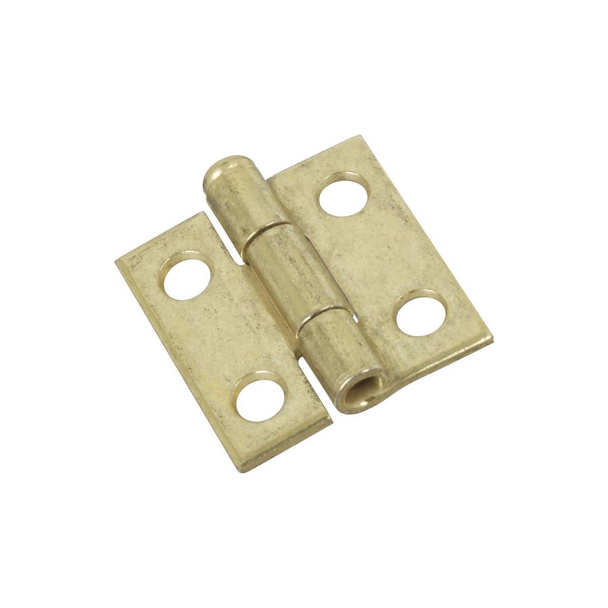 National Hardware Steel 1" Narrow Hinge, Brass