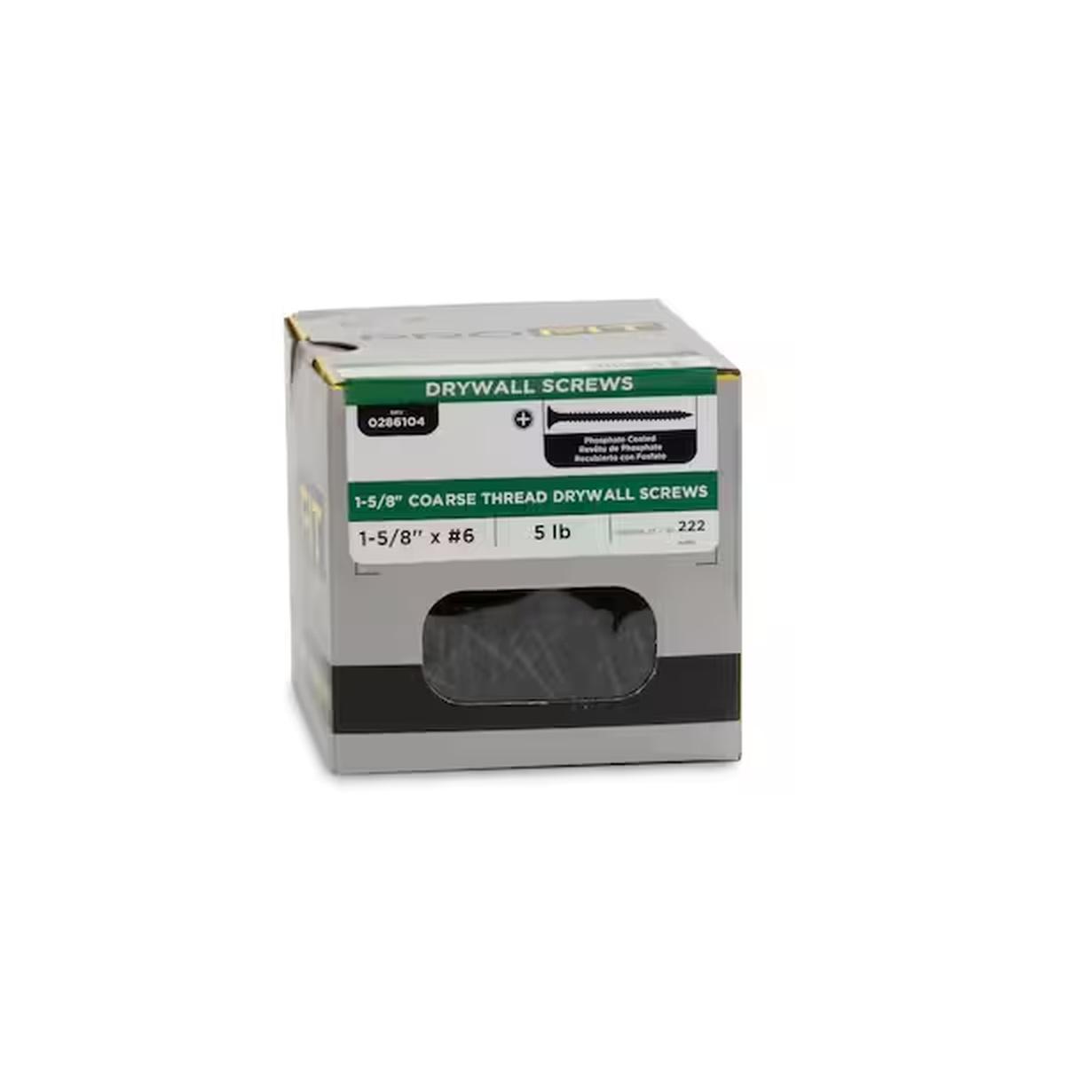 #6 x 1-5/8-in Coarse Thread Drywall Screws Phillips Drive 5-lb Alt #1