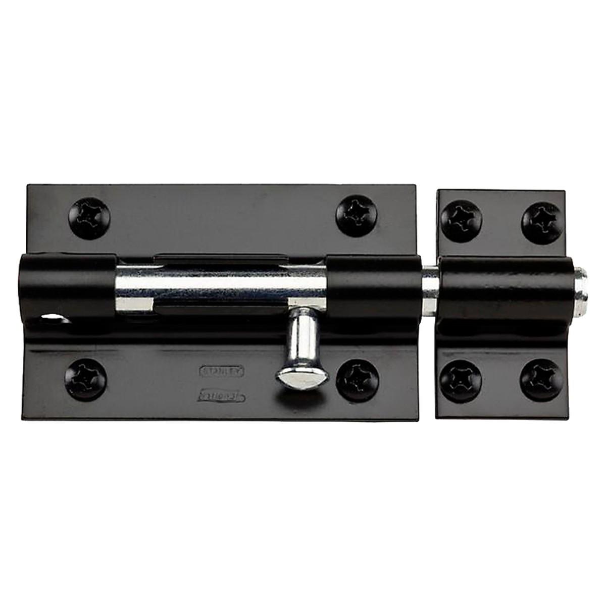 National Hardware 5" Black Steel Barrel Bolt