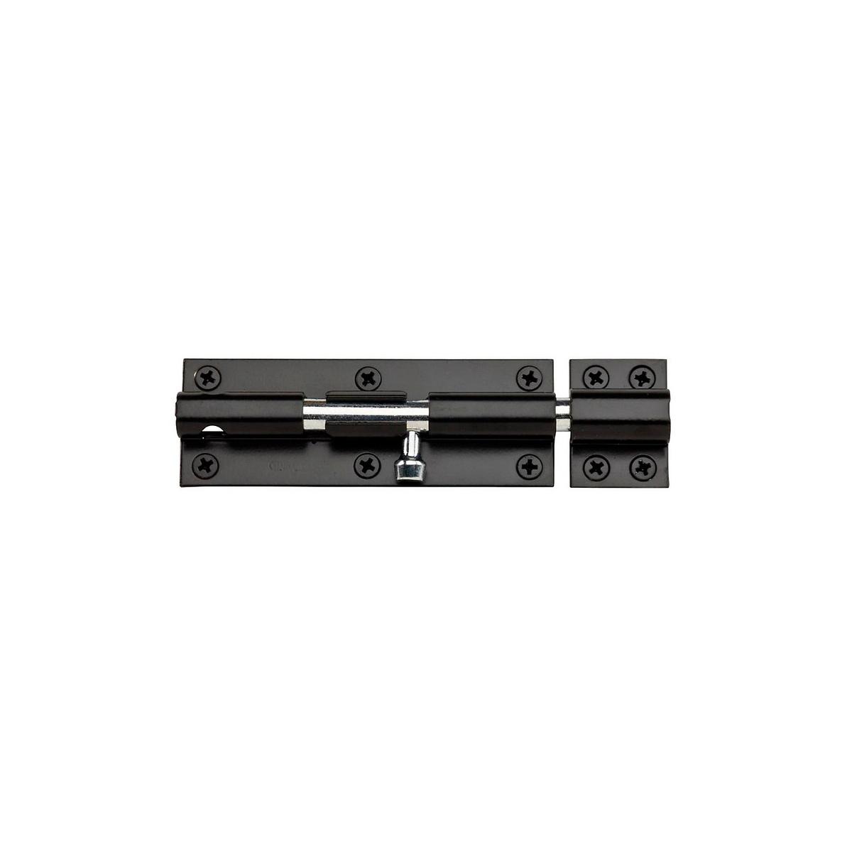 National Hardware 6" Black Steel Barrel Bolt