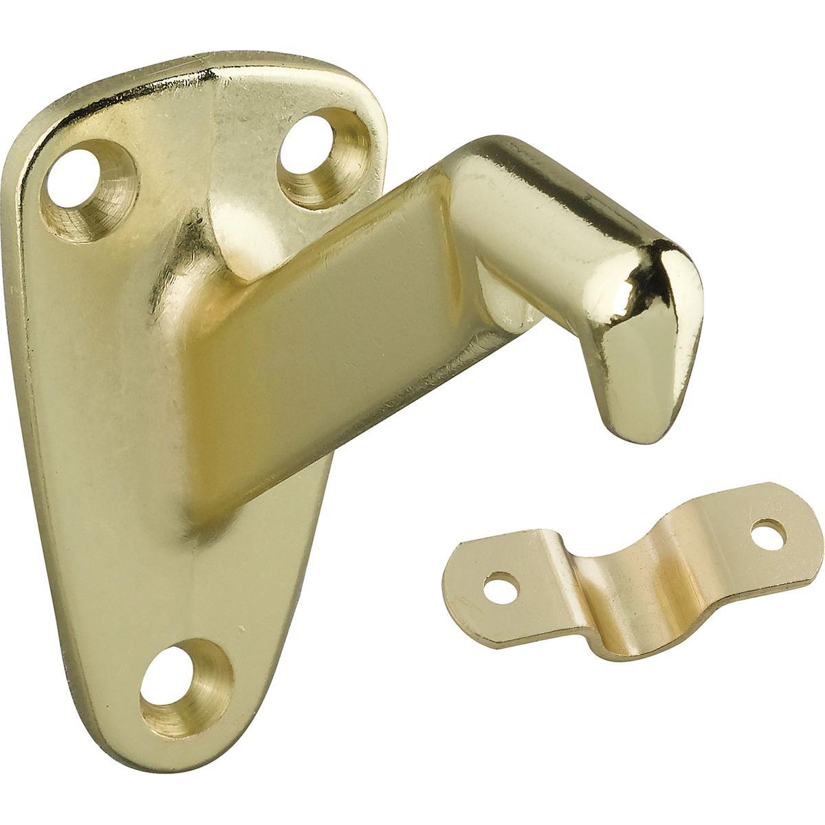 National Hardware Polished Brass Zinc Heavy-Duty Handrail Bracket