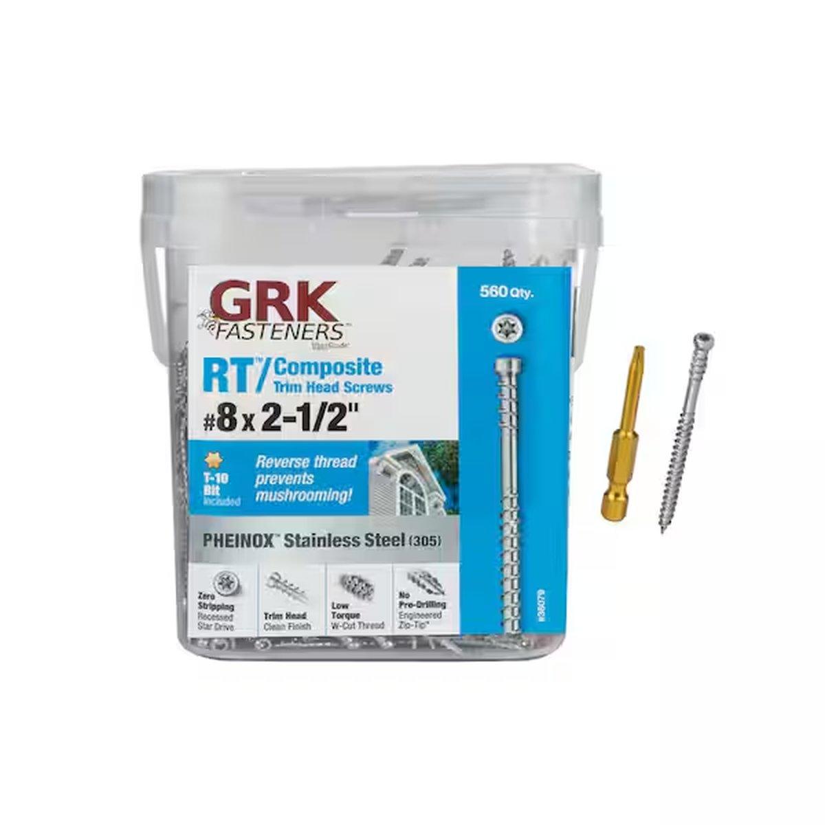 Rt Trim Stainless Steel Screws 8 X 2-1/2" 560P
