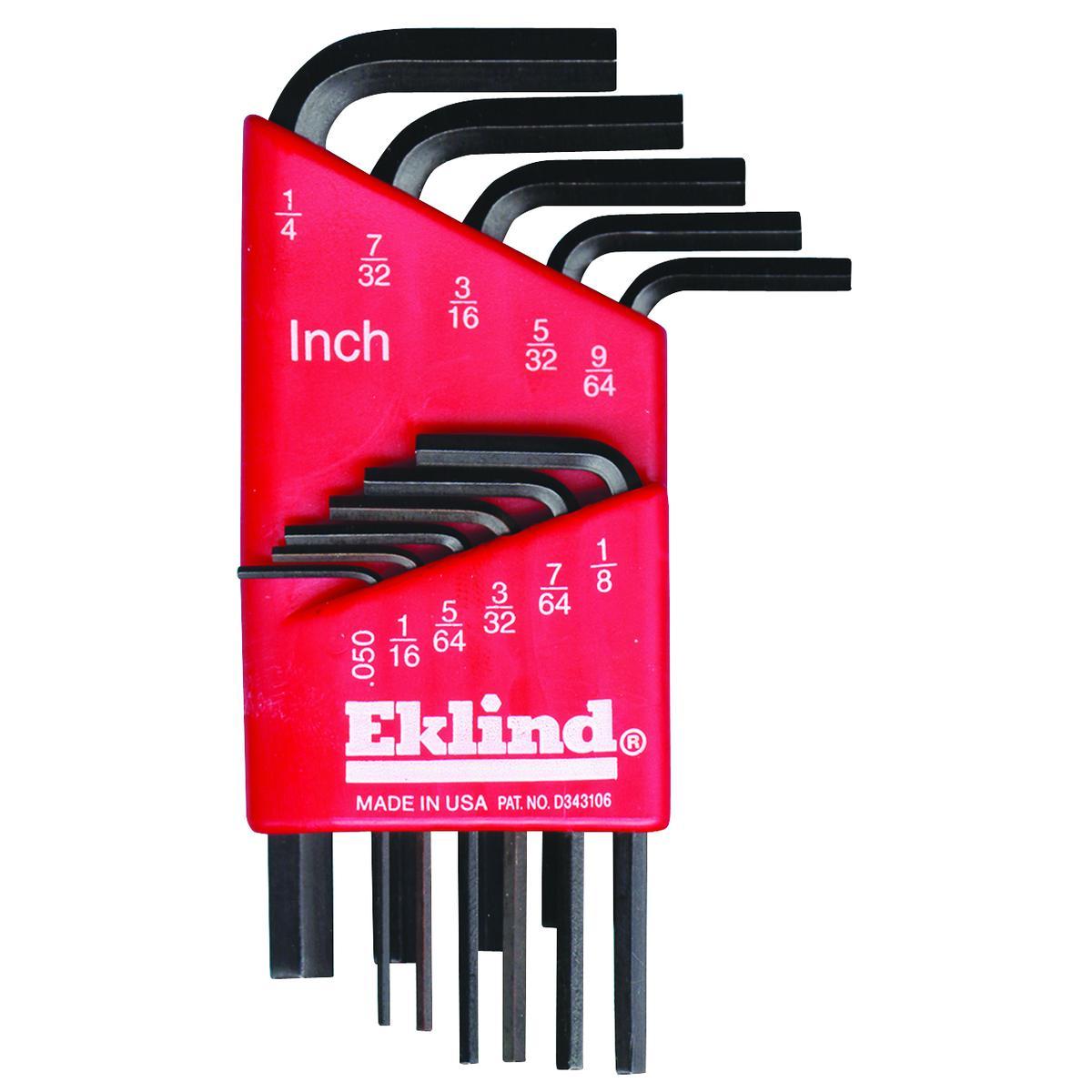 Eklind Black Steel Hex Key Set 11-Piece .050 - 3/8"