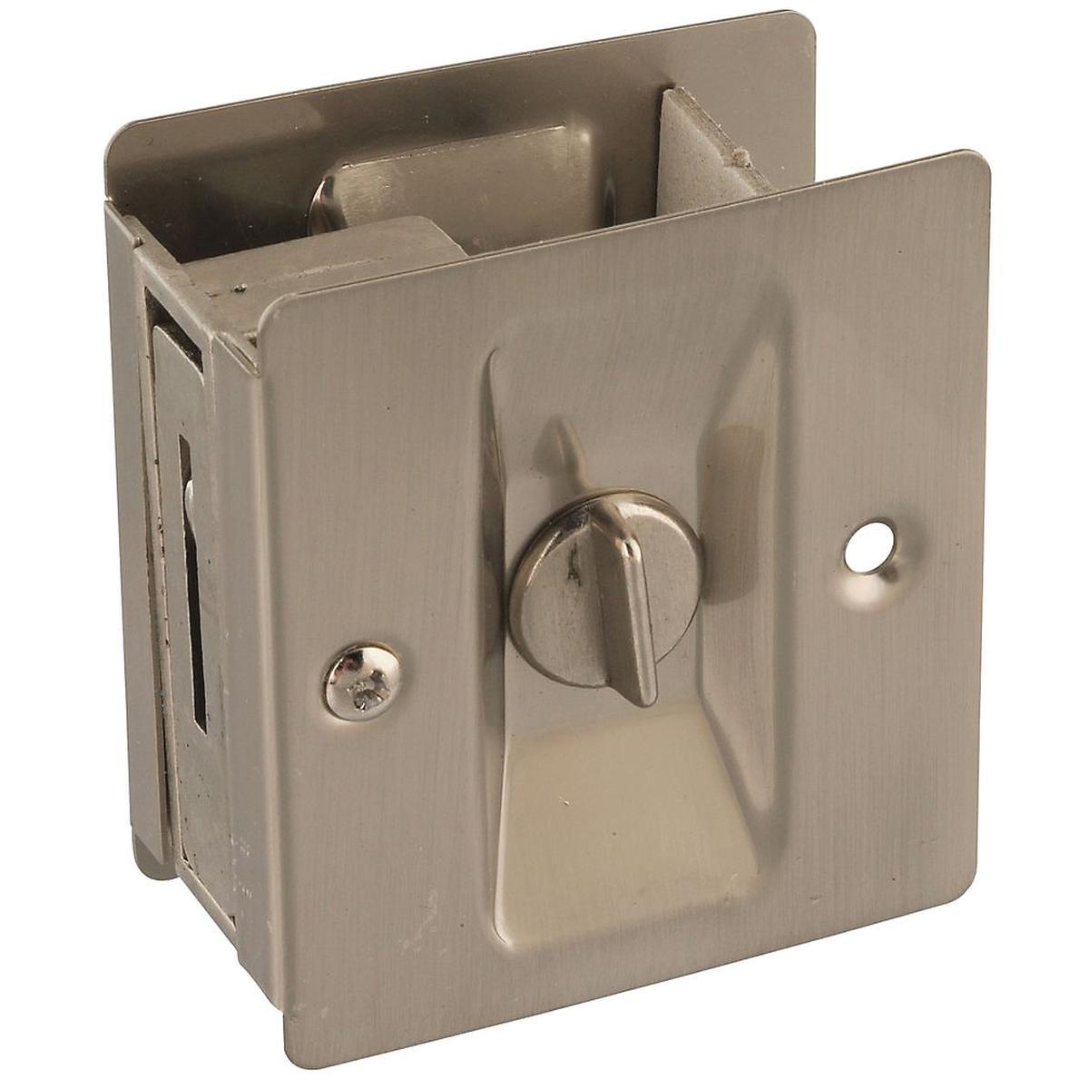 National Hardware Satin Nickel Privacy Pocket Door Latch