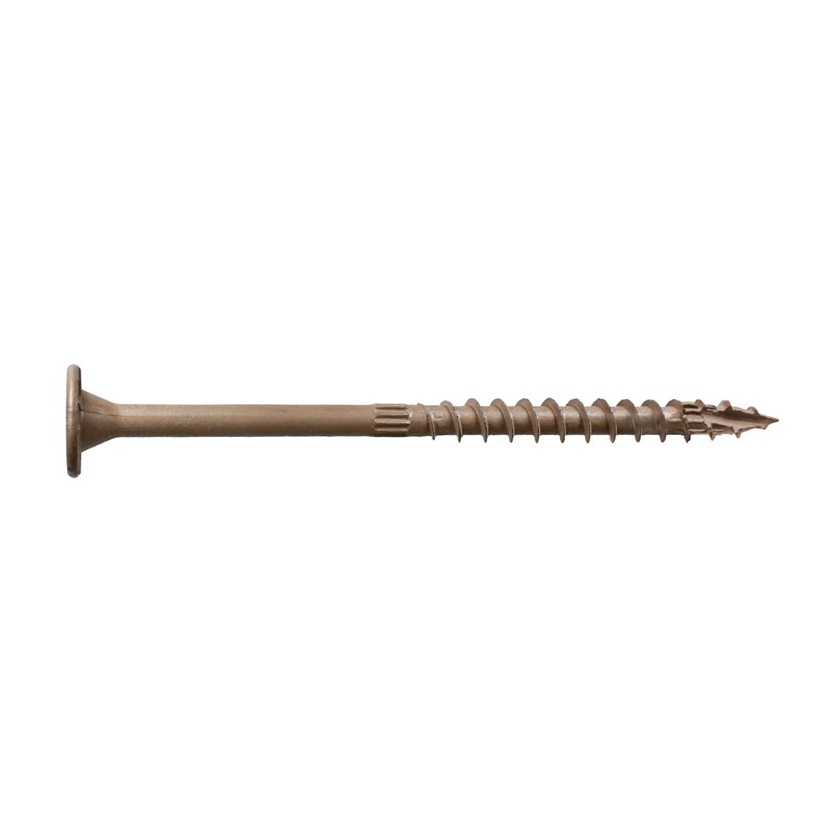 Simpson Strong-Tie Strong-Drive SDWS SDWS22500DB-R50 Timber Screw, 5 in L, Serrated Thread, Washer Head, Steel, Tan