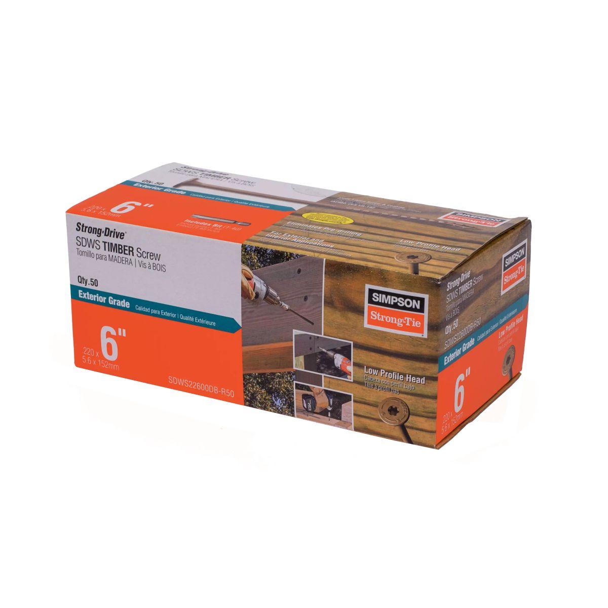 Sdws Timber Screw 6" 50Pc T40 Alt #1