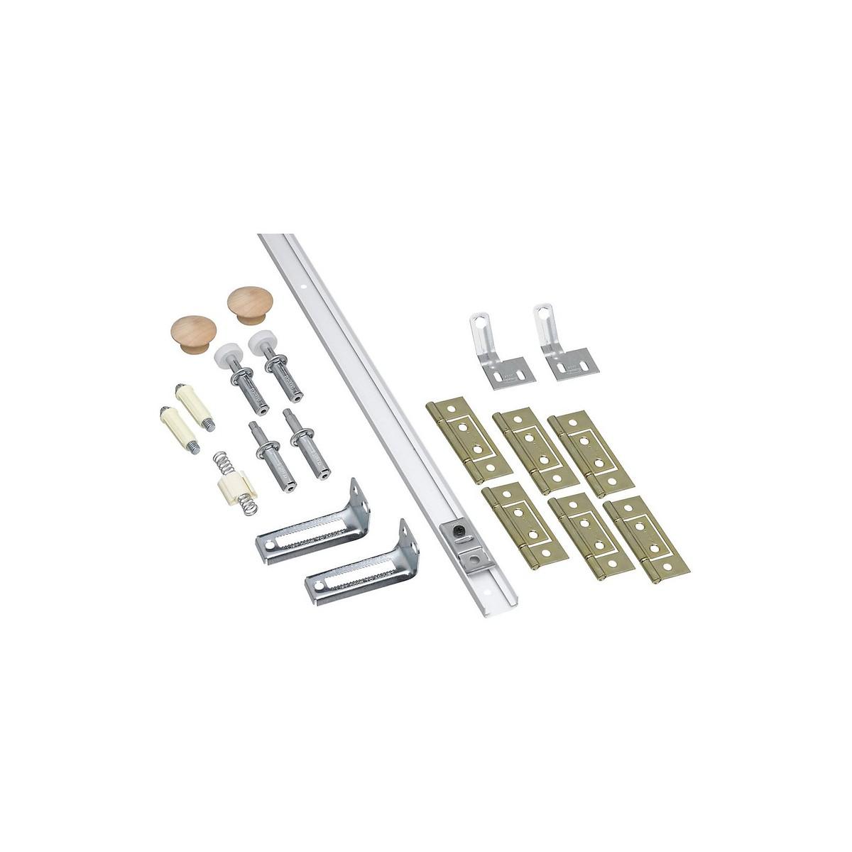 National Hardware White Surface Mount Bi-Fold Door Hardware Set