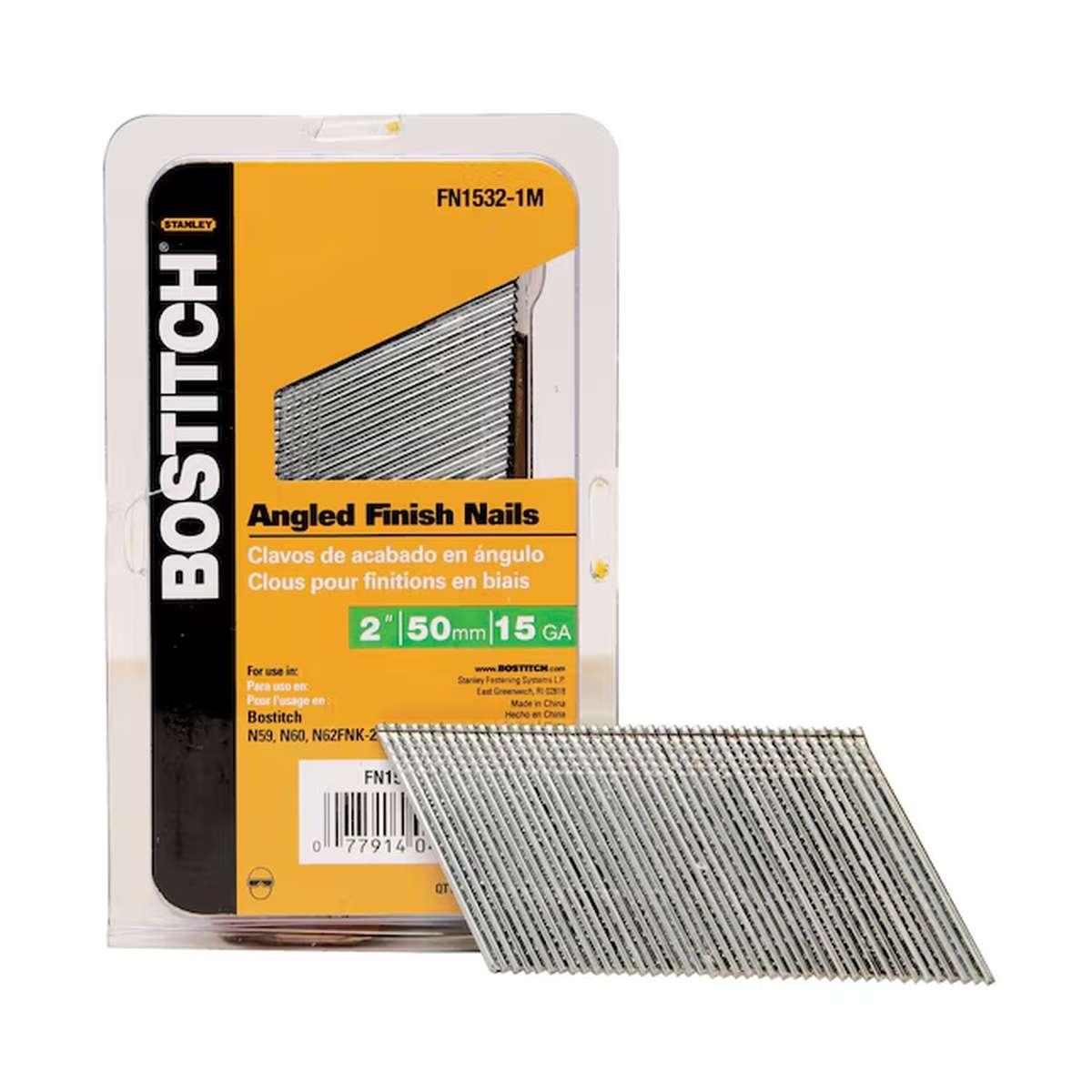 Bostitch FN1532-1MSS Finish Nail, 2 in L, 15 ga Gauge, Stainless Steel