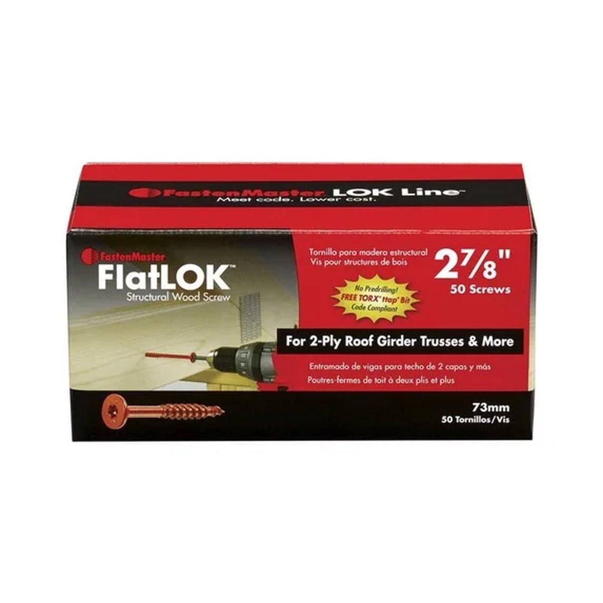 FLATLOK SCREW 2-7/8" 50 PC BOX