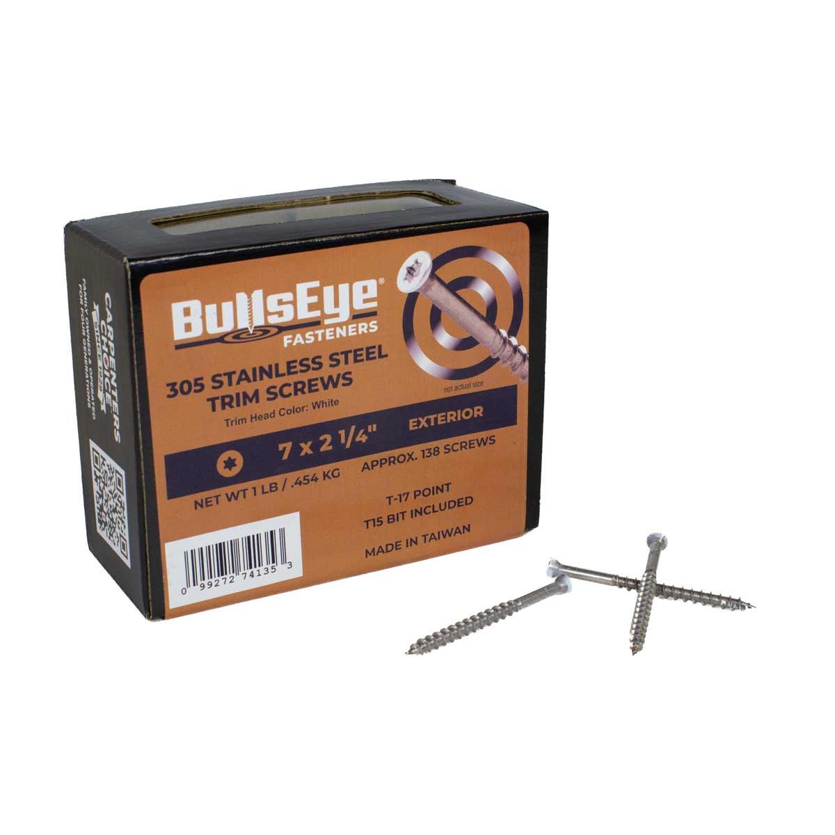 #7 2-1/4-in Stainless Steel White Trim Screws 1-Lb Alt #2