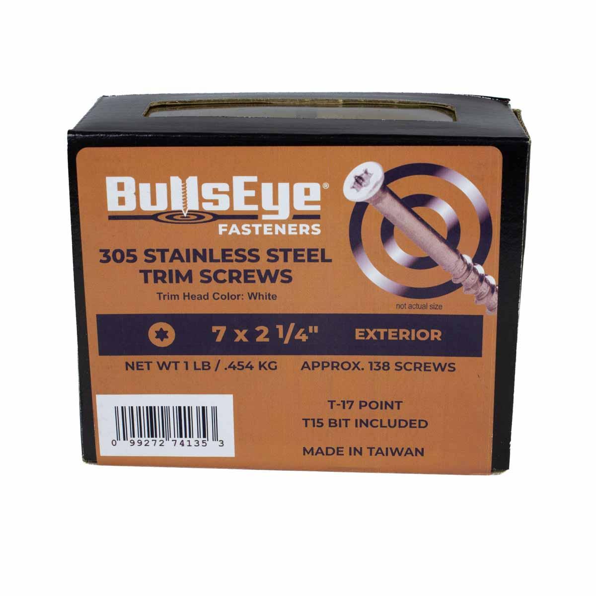 #7 2-1/4-in Stainless Steel White Trim Screws 1-Lb Alt #1
