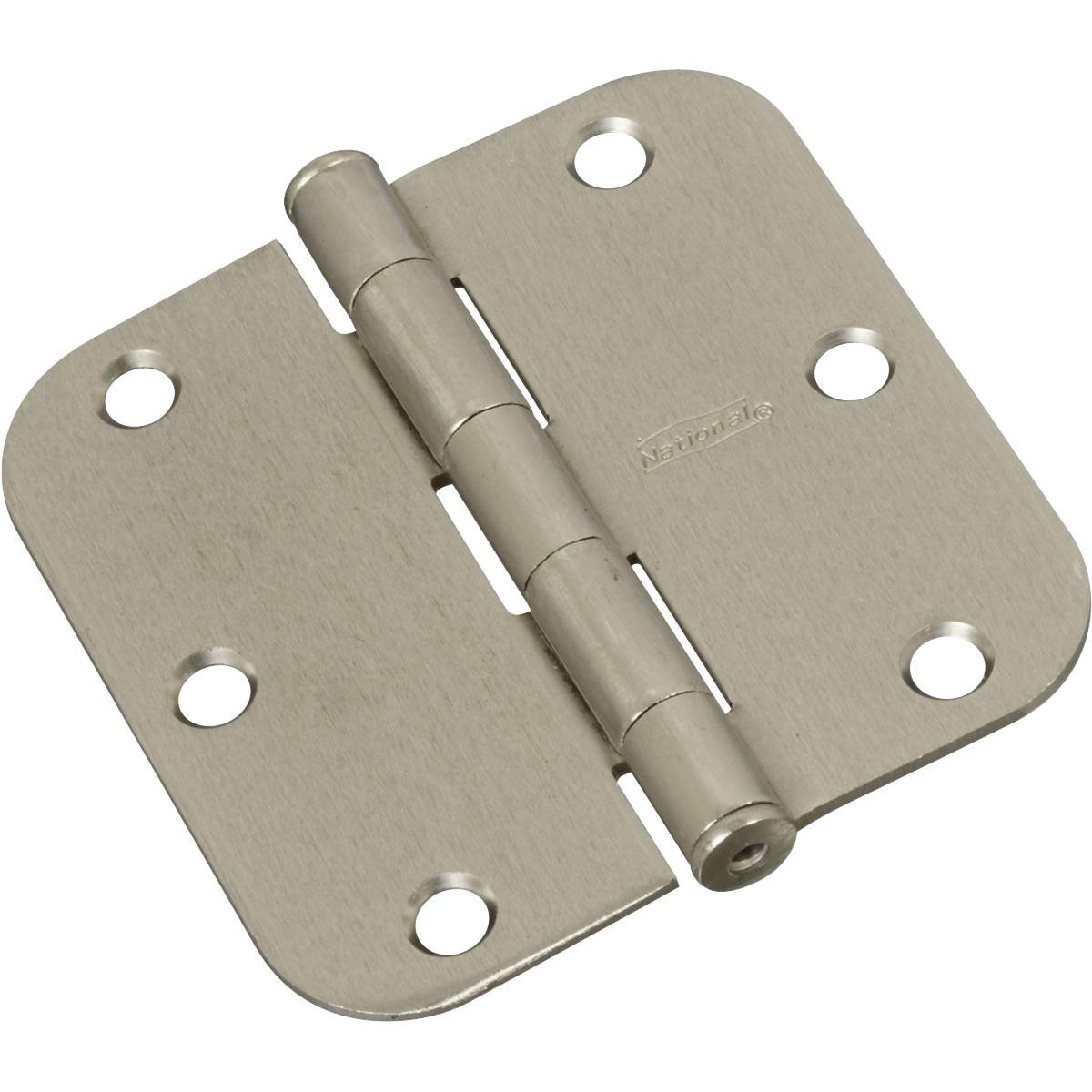 National Hardware Satin Nickel Steel Full-Mortise Door Hinge 3-1/2"