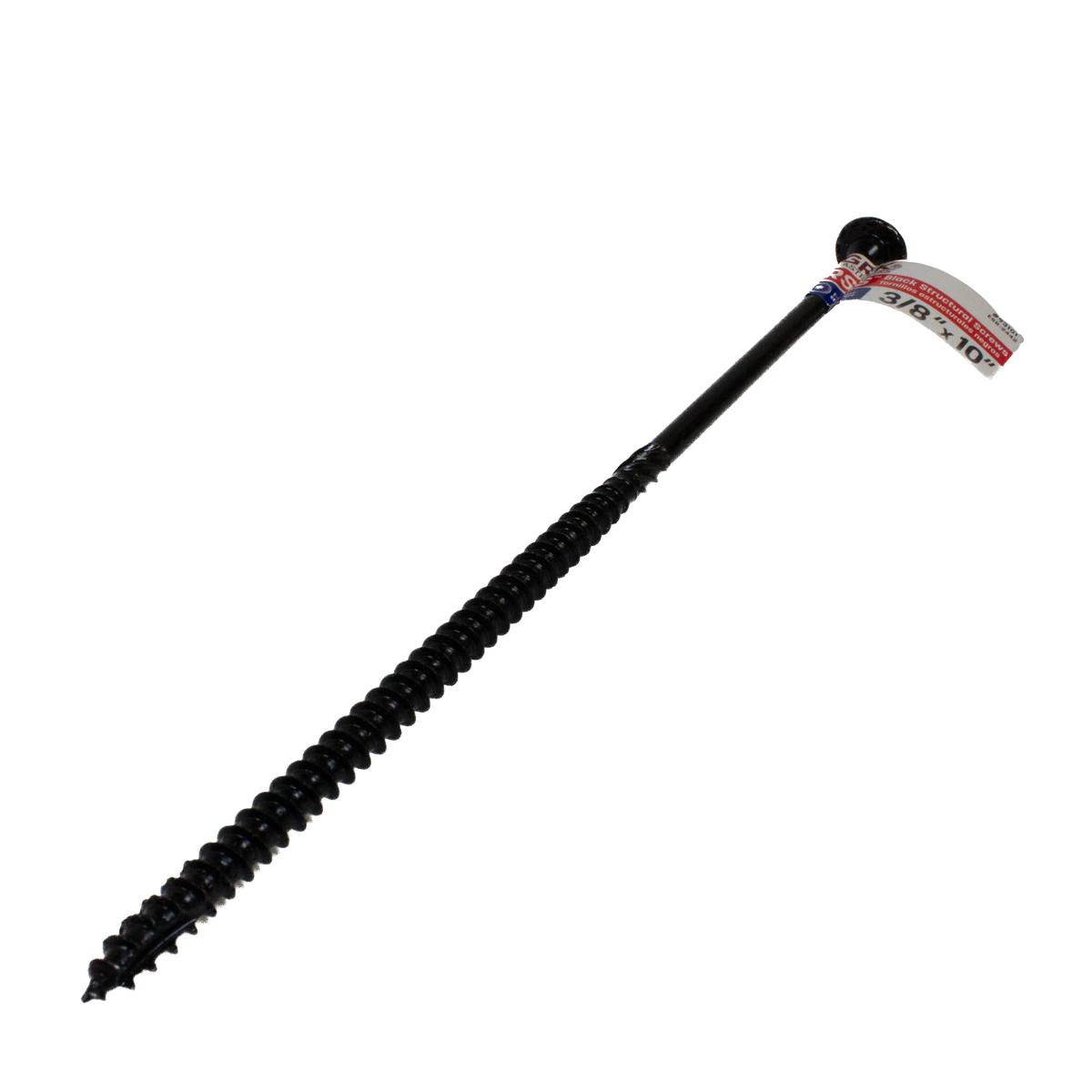 RSS 3/8 x 10 in Structural Screw, Black, Each