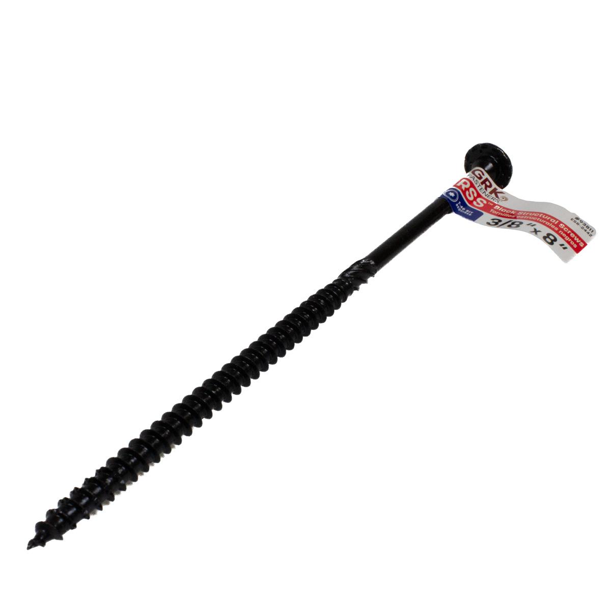 RSS 3/8 x 8 in Structural Screw, Black, Each