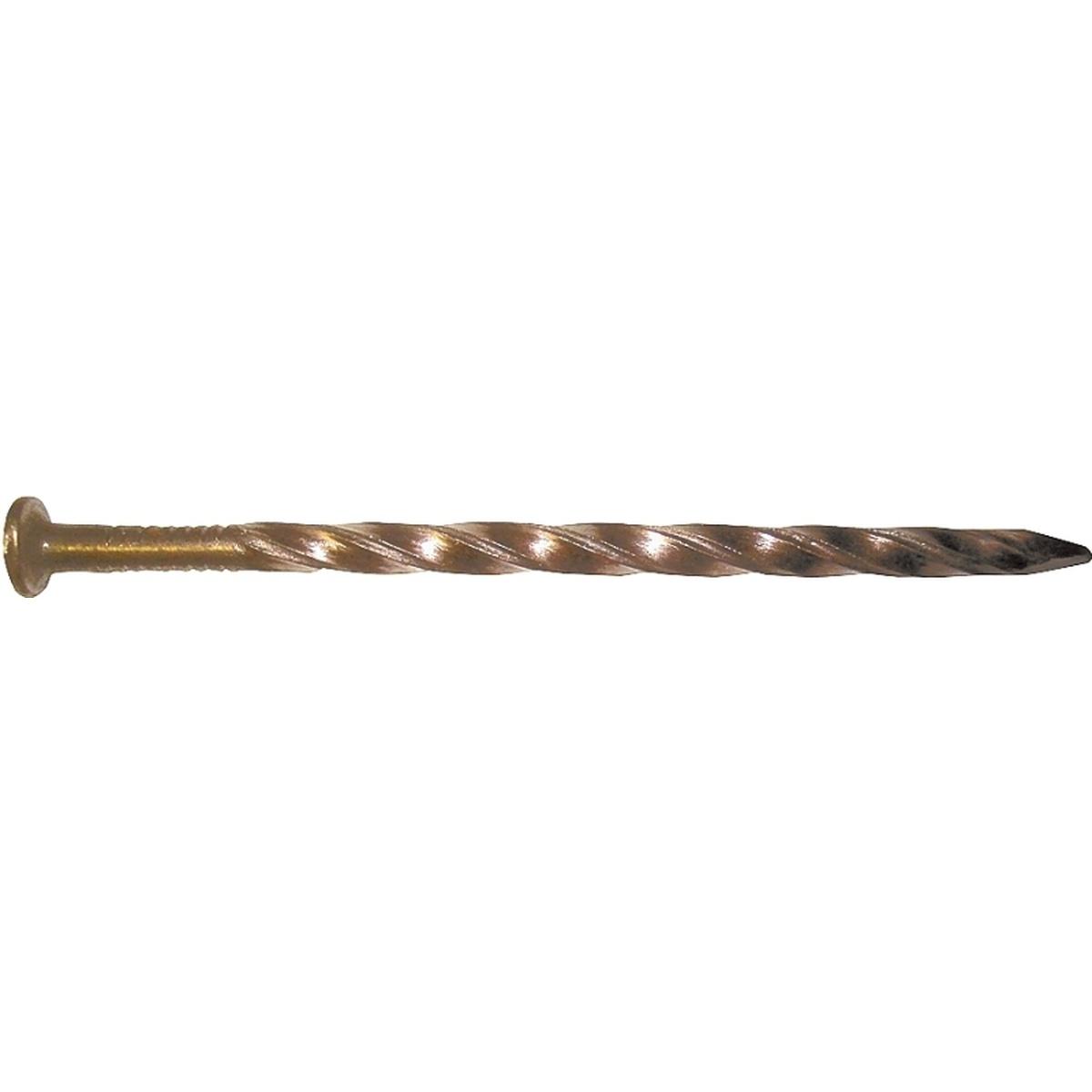 Maze H524S050 Post and Frame Nail, Hand Drive, 12D, 3-1/4 in L, Steel, Brite, Spiral Shank, 50 lb
